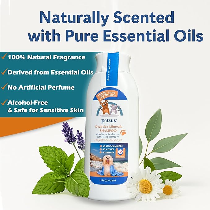 Hypoallergenic Dog & Cat Shampoo and Conditioner – All-Natural Itchy Skin Relief for Allergies | Puppy Safe | Soothing with Tea Tree Oil, Aloe Vera, and Oatmeal for Sensitive Skin