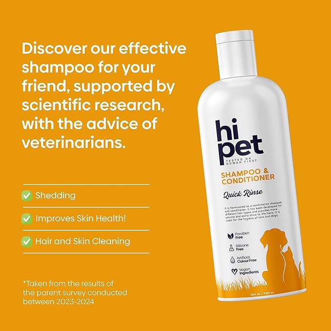 Hi Pet Special Set for Shedding Dogs, Liquid Probiotic, Clarifying Shampoo, Conditioner Shampoo, for Soft & Shiny Coat