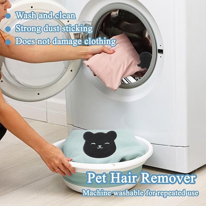 10 Pack Pet Hair Remover for Laundry, Reusable Pet Hair Catcher for Washing Machine, Wet and Dry Use Pet Lint Catcher, for Washer, Dryer, Bedding, Clothes