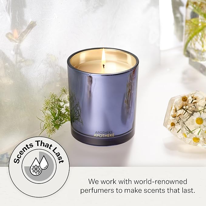 Apotheke Signature Candle Scented Candles for Home, Cardamom Chestnut - 10.5 oz Seasonal Soy Wax Jar Candle - Long-Lasting Fall Scented Fragrance with Perfume-Grade Essential Oils