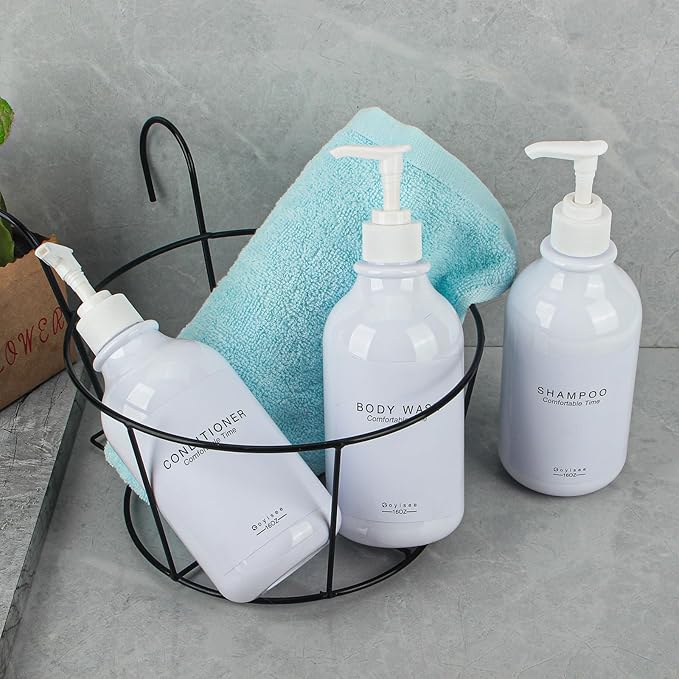 Shampoo and Conditioner Dispenser for Shower Wall,Shower Soap Dispenser 3 Chamber No Drill,Refillable for Shampoo Lotion Oil Shower Soap Hand Soap and Dish Soap