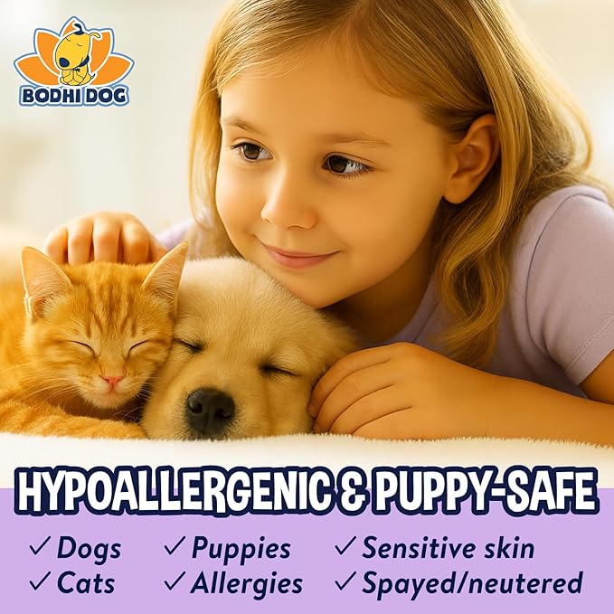 Bodhi Dog Waterless Shampoo - Natural Dry Shampoo for Dogs & Cats - Neutralizes Pet Odor - No Rinse Required - Made of Natural Extracts - Safe for Sensitive Skin - Made in USA - Lavender (17 Fl Oz)