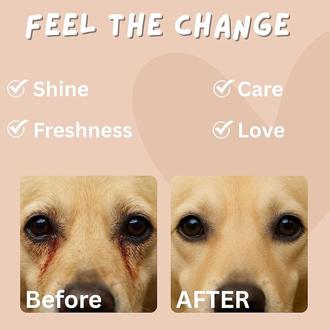 100 Wipes - Pet Eye Wipes - Tear Stain Remover for Dogs & Cats, Puppy Essentials for Pet Parents - Gently Cleans Eyes & Reduces Tear Stains for a Fresh Look, Empathetic Care