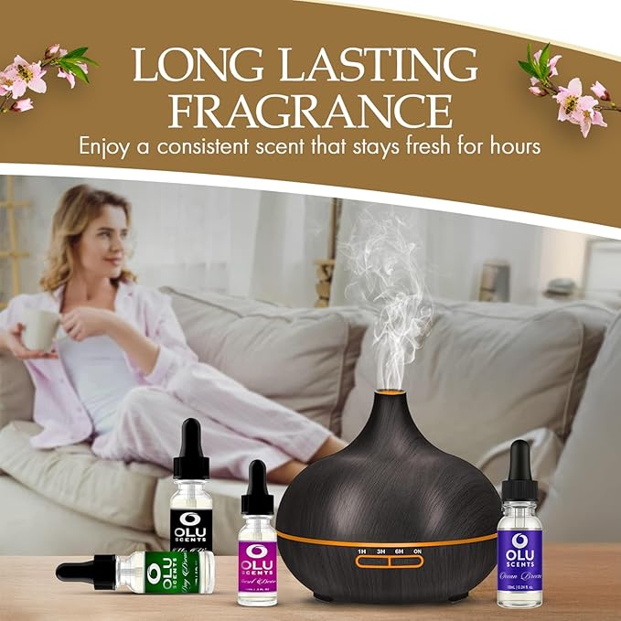 4-pk Hotel Diffuser Oil, Hotel Lobby Collection (15 Ml) Hotel Scents, Waterless Essential Oil Diffuser Refills, Essential Oils for Diffusers for Home, Hotel Fragrance Oil Home Essentials