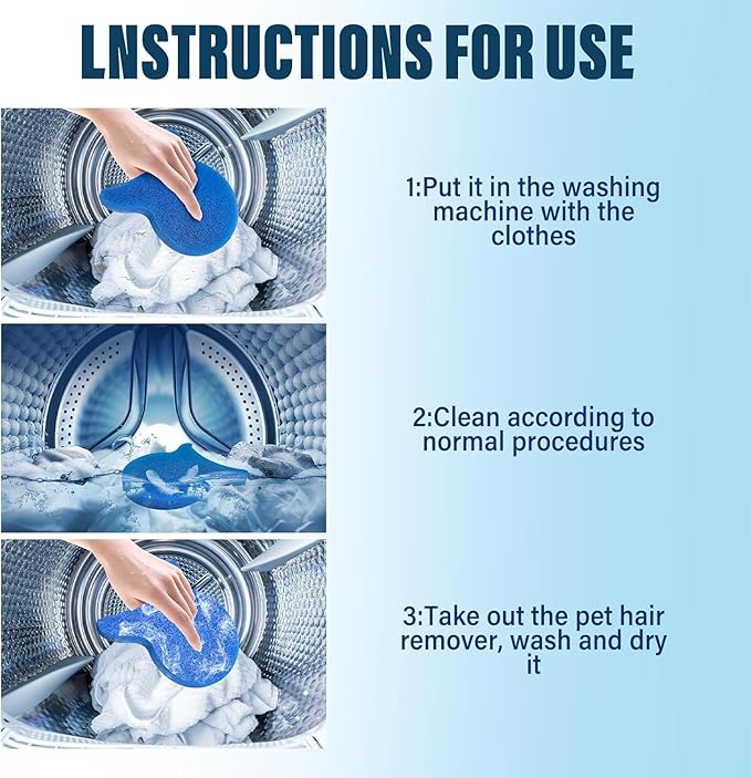 6 Pcs Pet Hair Remover for Laundry, Reusable Laundry Pet Hair Remover, Laundry Filter Balls for Dryer Sheets Pet Hair
