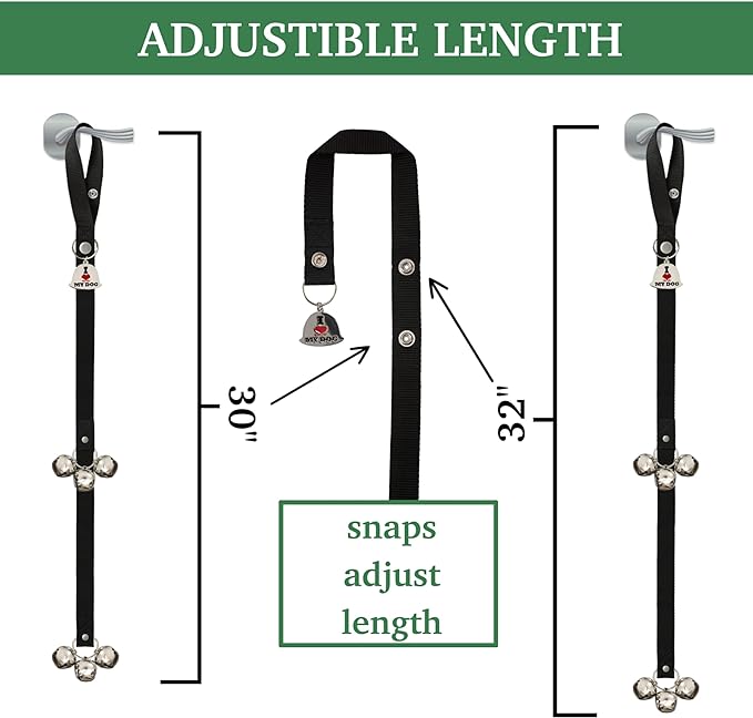 Caldwell's Pet Supply Co. Dog Potty Bells, Dog Bells to Go Outside, Hanging Dog Door Bell for Potty Training, Quality Bell for Dogs to Ring to Go Potty, Potty Bells for Dogs, New Puppy Training Tool