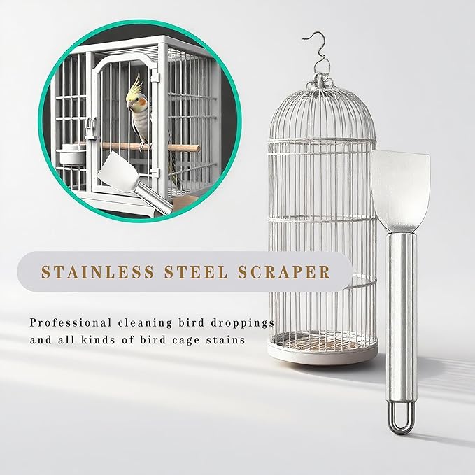 5-Piece Bird Cage Cleaning Brush Tool Set, Bird Cage Cleaner, Pet Cage Cleaning Kit, Suitable for Bird Cages, Rabbit Cages, Hamster Cages, Parrot Cages, and Other Small Pet Cage Accessories