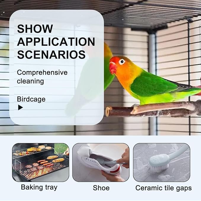 3 Pcs Bird Cage Cleaner,Bird Cage Accessories,Poop Off Bird Poop Remover,Bird Poop Cleaner with Scraper,for Better Cleaning of Bird Droppings from Pet Cages Parrot Cages Bird Perches