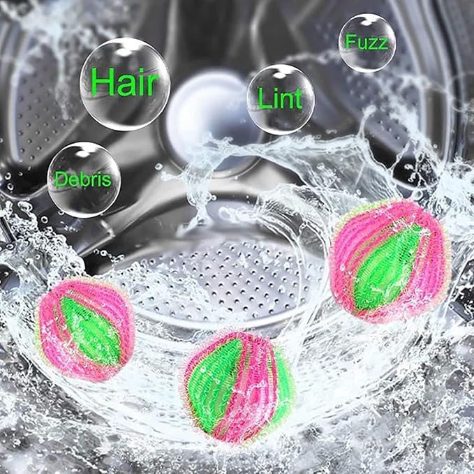 5 Pcs Reusable Hair Remover, Washing Machine Hair Catcher Laundry Ball Dryer Ball for Clothing Dog Cat Pet Hair Remover for Laundry Lint Remover Washing Balls