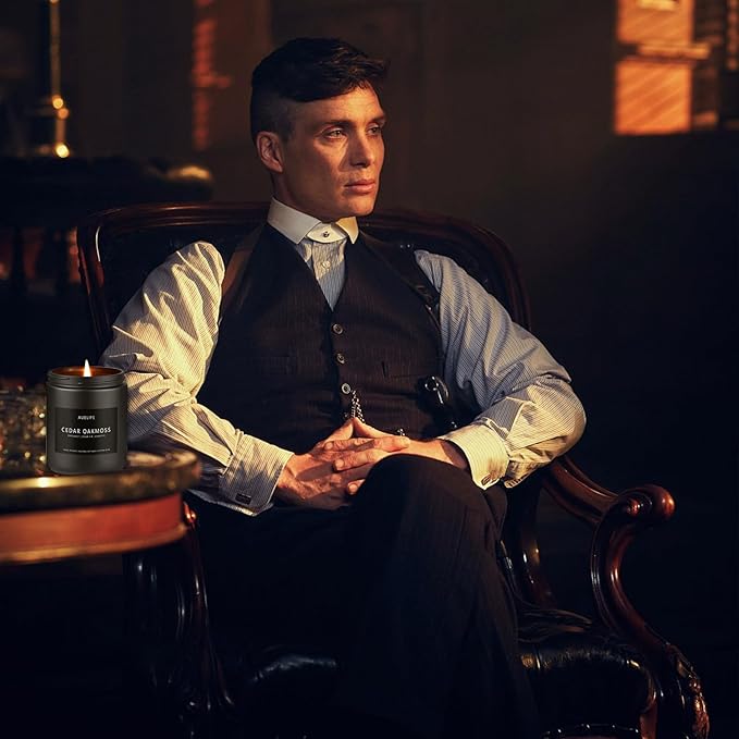 Scented Candles for Men | Vintage Oak Candle - Candle for Men, Manly Candles for Home Scented, Man Gifts for Him/Friend -7oz Black Jar