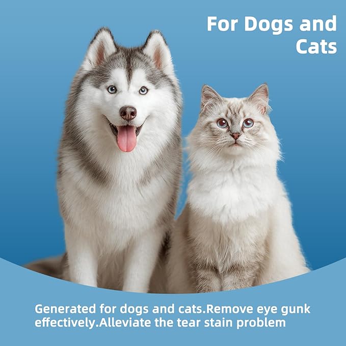 Cat Eye Wipes, Dog Eye Wipes, Eye Wipes for Dogs, Cat Wipes, Pet Wipes for Cats, Dog Tear Stain Remover, Cat Dental Care – Pet Eye Wipes for Cats: Tear Stain Cleaning Wipes, Daily Morning Cleanup