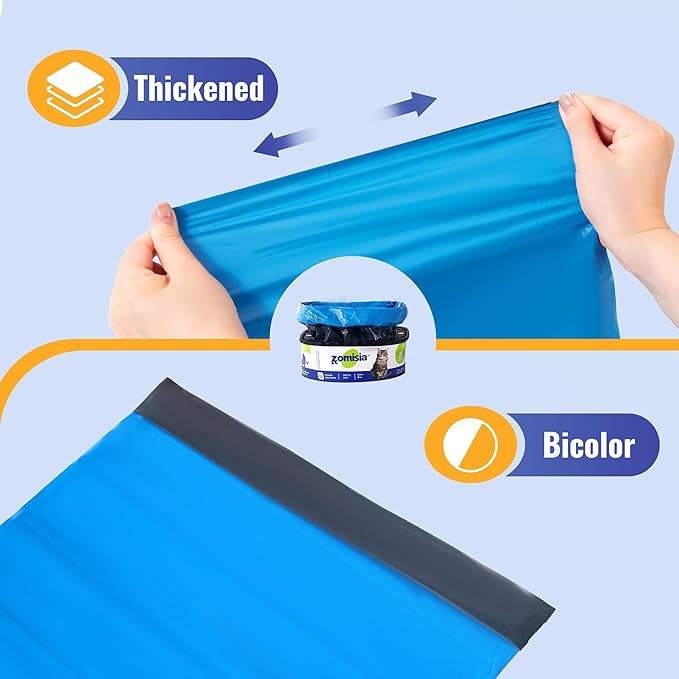 4 Pack Cat Litter Refill Bags, Non-See-Through Jumbo 120FT Cartridge Refill Total Up to Over 16 Months Per Cat for Odor Control, Compatible with Genie Standard, Plus