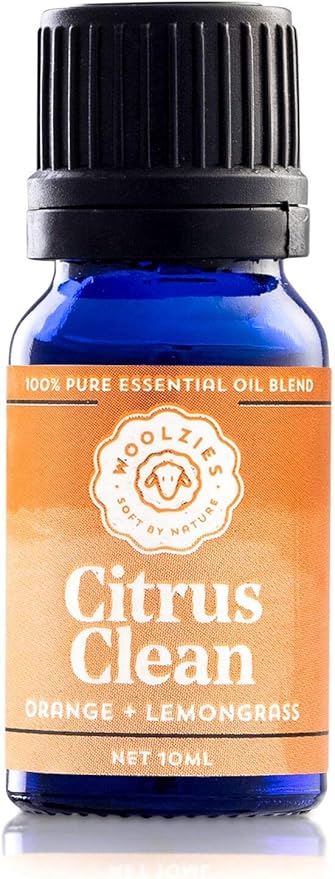 Woolzies 100% Pure & Natural Citrus Clean Essential Oil Blend |Orange & Lemongrass Therapeutic Grade | Use with Wool Dryer Balls or Oil Diffuser 1 Fl OZ (1 Fl Oz)