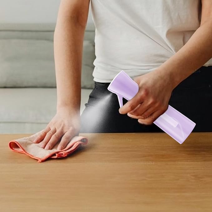 Continuous Mist Spray Bottle for Hair, Face & Plants (6.8oz/200ml) - Ultra Fine Travel-Size Water Mister for Salons, Cleaning, Pets & Skincare Leakproof Design