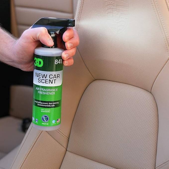 3D New Car Scent Air Freshener – 16oz Spray Bottle – Long-Lasting, Non-Toxic, Water-Based Formula with Organic Oils – Safe for Pets, People & All Surfaces