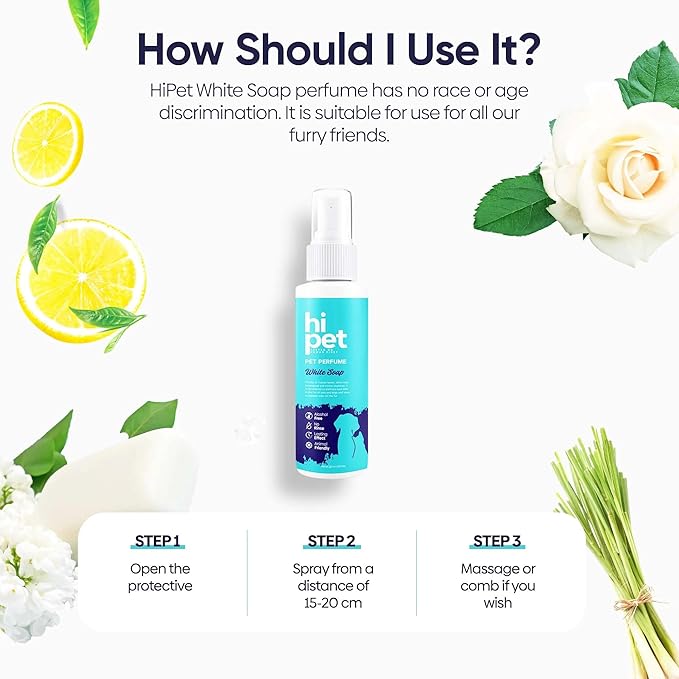 White Soap Pet Perfume, Cat & Dog Perfume Spray Long Lasting, Cat and Dog Cologne to Soften, Shine, Refresh the Coat, 4.06 Fl Oz (Pack of 3)