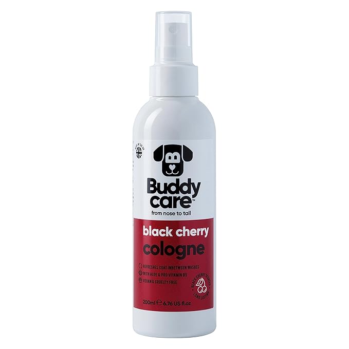 Dog Cologne - Black Cherry - 200ml - Fruity and Bold Scented Dog Cologne - Refreshes Between Dog Washes
