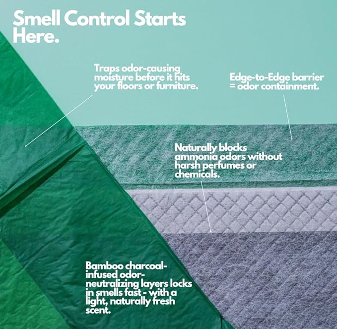 Hopp'd™ Disposable Cage Liners for Guinea Pigs, Rabbits, Ferrets & Small Pets - Ultra Absorbent Bunny Pee Pads with Bamboo Odor Control; Guinea Pig Bedding (47"x24" Midwest)- 12 Count (1 Month Supply)