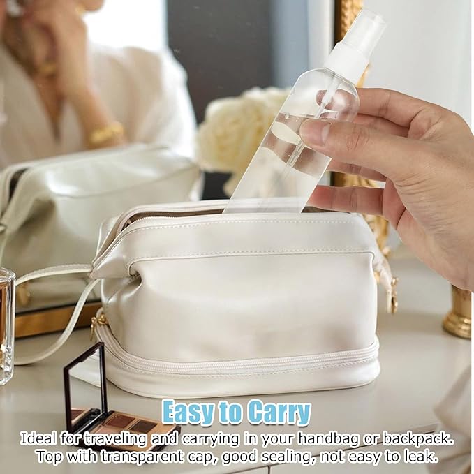 30Pcs 4oz Clear Plastic Spray Bottles with Caps, Small Plastic Fine Mist Spray Bottles, Refillable Empty Fine Mist Spray Bottle, Travel Spray Bottle with Funnel