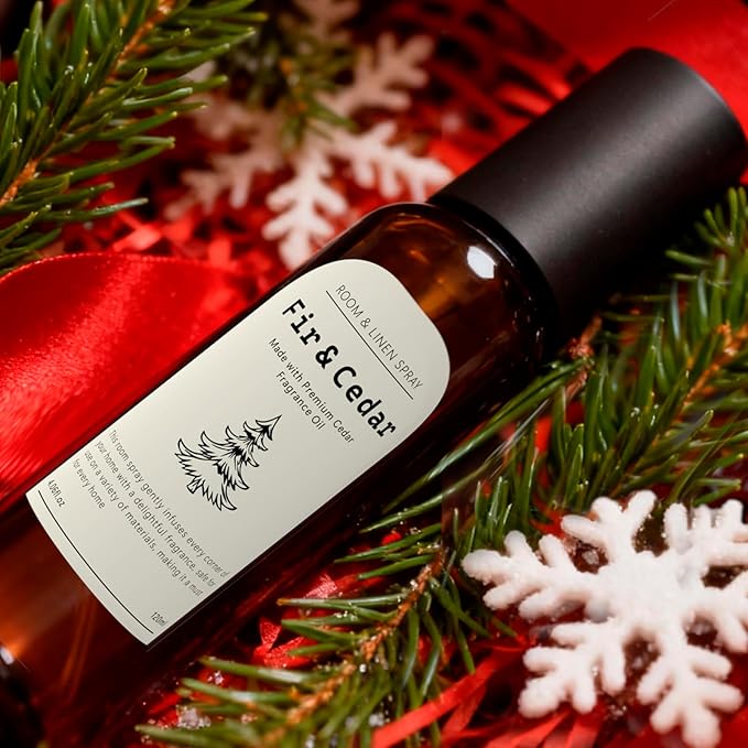 Fir & Cedar Room Spray, Concentrated Room Spray for Home Fragrance, Long Lasting Air Fresheners for Home, Bedding, Fabrics, Odor Eliminator, 8.12 fl oz