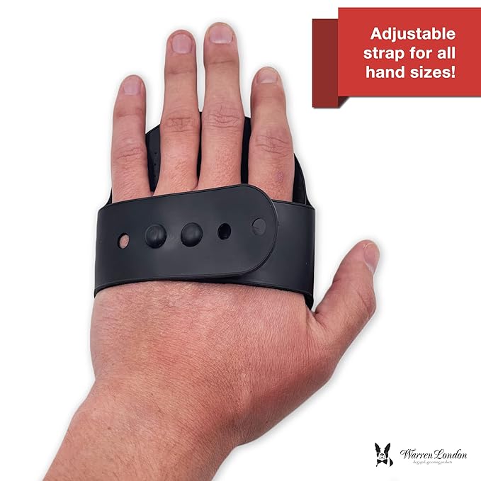 Warren London 2-in-1 Bath & Groom Brush for Dogs & Cats – Black Silicone Scrubber & Applicator for Shampoo, Hydrating Butter or Leave-In Conditioner – Gentle Massaging Grip