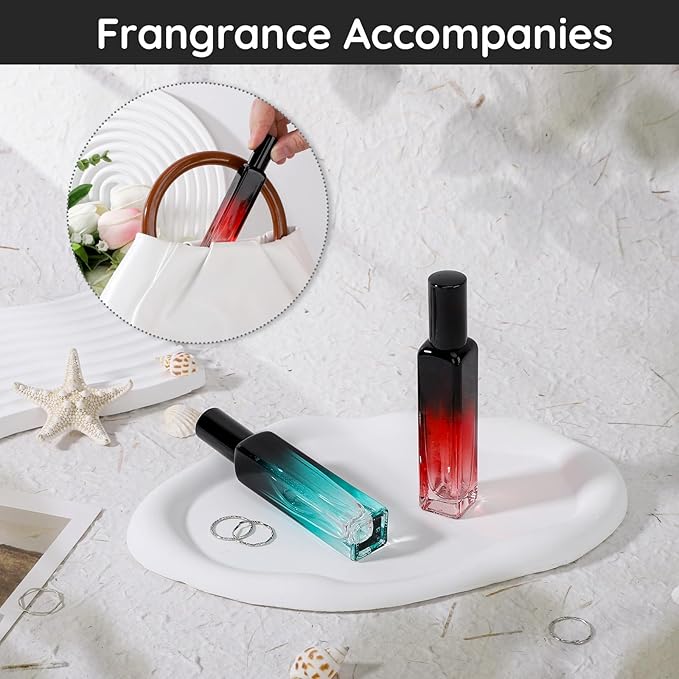 Segbeauty 2 Packs 0.5oz Perfume Bottles Empty, 15ML Portable Glass Cologne Sprayer, Refillable Spray Bottle for Liquid Cosmetic, Mini Travel Size Perfume Atomizer Sample Container for Frangrance