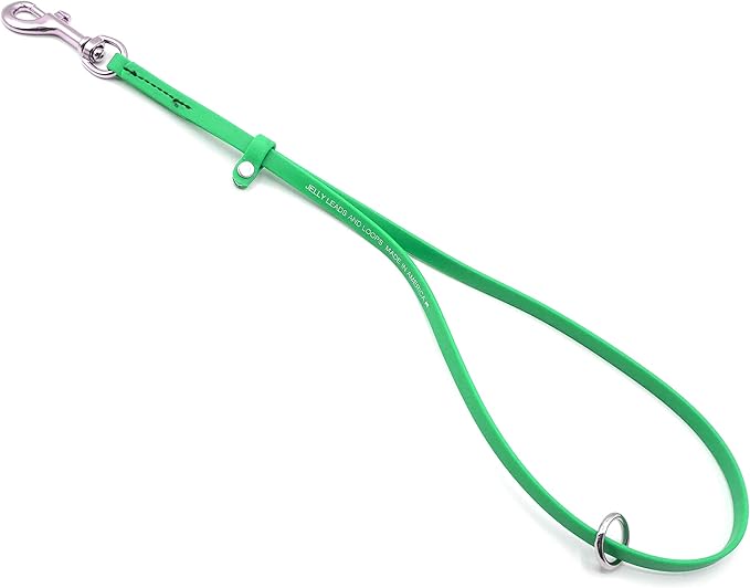 Jelly Pet Grooming Loops 3/8'' x 18'' W/Ring (Lime Green) | Made in The USA