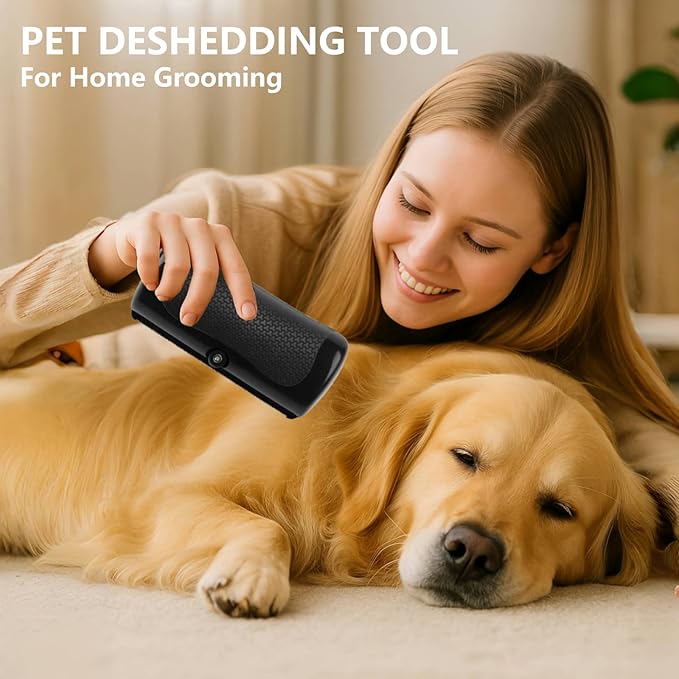 Deshedding Dog Brush, Deshedding Brush for Indoor Cats, Dogs, Effective Pet Hair Remover Comb for Short Long Hair, 2025 New Easy Clean Pet Grooming Tool for Shedding Control