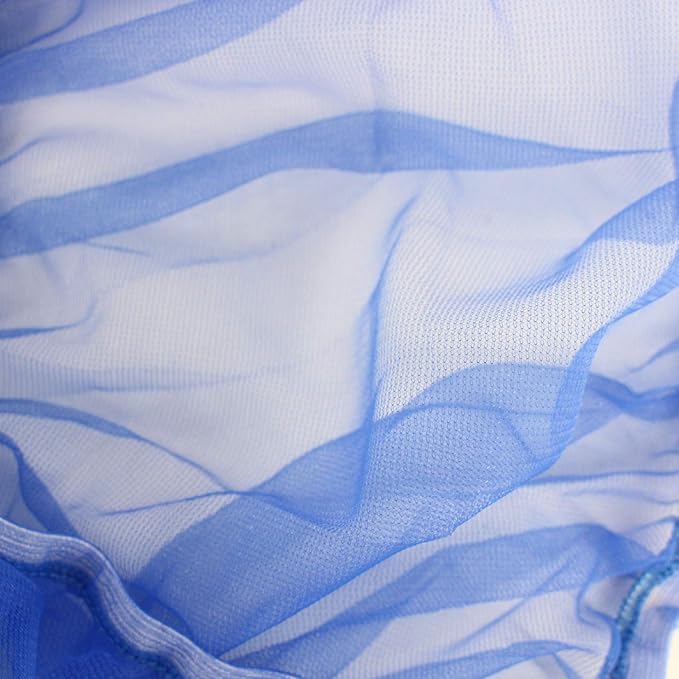 ISMARTEN Bird Cage Seed Catcher (2 Pack), Airy Gauze Bird Cage Cover Seeds Guard Dust-Proof Universal Birdcage Accessories Mesh Net Cover (Blue + Green, L)