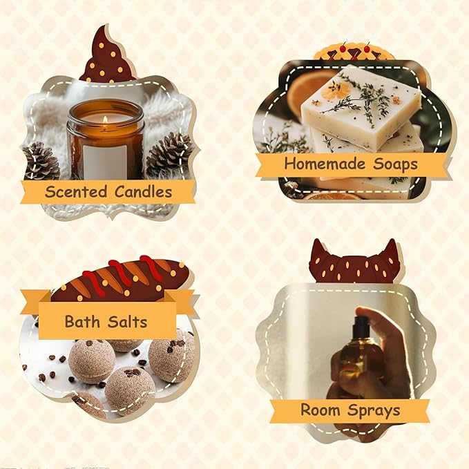 Bakery Fragrance Oils Set, AVEOIRA Sweet Essential Oil Set for Diffuser, Candle, Soap Making Scented Oils, Peach Pie, Pumpkin Pie, Snickerdoodle, Coffee Cake, Sugared Cookies, Gingerbread, 6x10ml