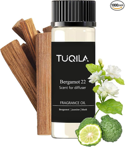 Hotel Bergamot Essential Oil 20ML Sampler Waterless Scent Oil for Cold Air Diffusers, Luxury Aroma Fragrance Oils for Home, Spa&Office-Long Lasting Aromatic Oils