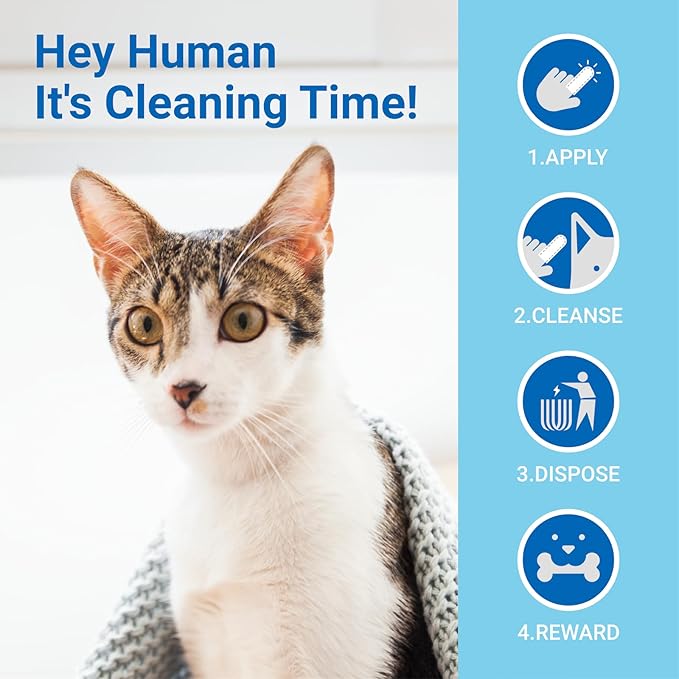 Dog Ear Wipes, Finger Design Pet Ear Cleaner Wipes for Dogs and Cats, Soothing Forest Formula for Itchy Ears, Infection Solution, Gentle Yeast Remover and Puppy Ear Wash Wipes, 60ct