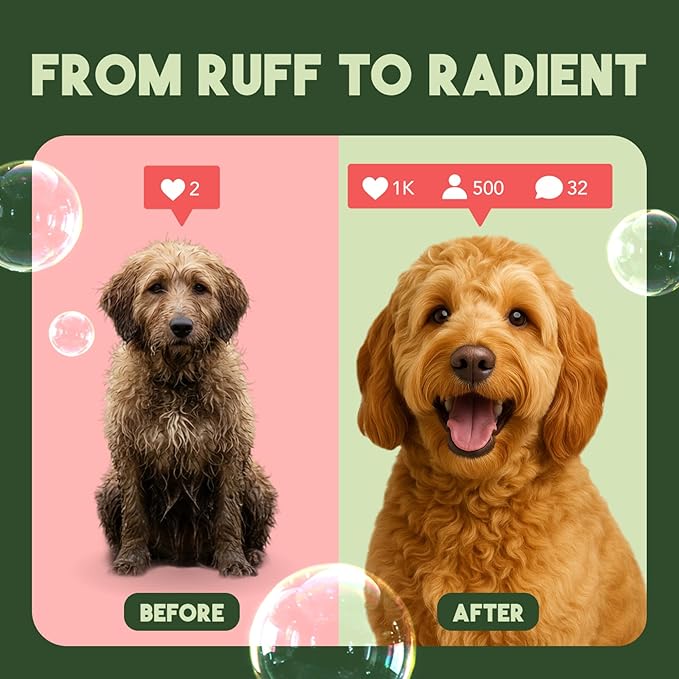 TropiClean 2-in-1 Dog Shampoo and Conditioner, Professional Dog Shampoo, Puppy Safe, Moisturizing Detangler, Made in USA, Watermelon Scent, 1 Gallon