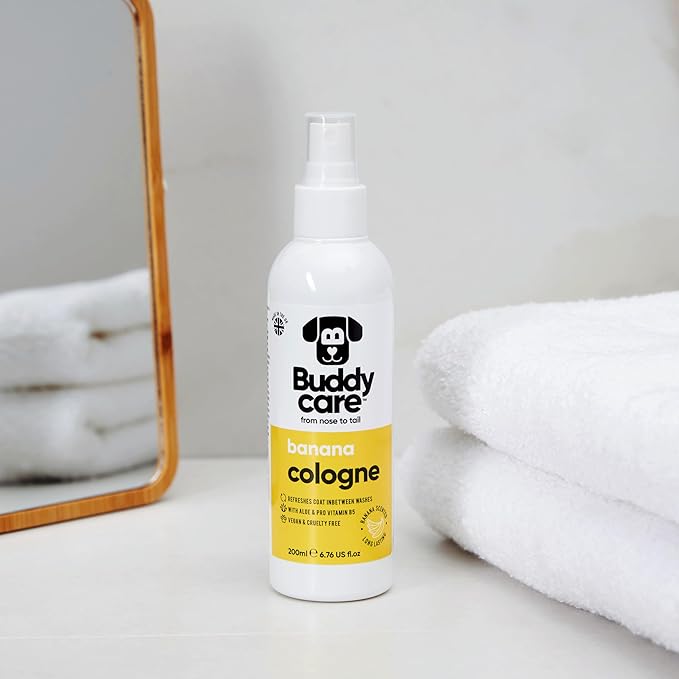 Dog Cologne - Banana - 200ml - Refreshing and Banana Scented Dog Cologne - Refreshes Between Dog Washes