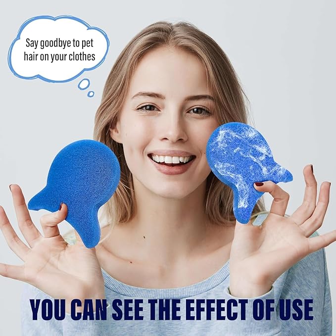 4PCS Pet Hair Remover for Laundry, Reusable Laundry Pet Hair Catcher Lint Remover, Washing Machine Hair Catcher, Washing for Clothing Dog Cat Pet Fur Remover