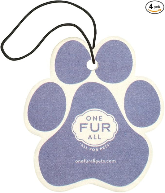 Pet House Car Air Freshener by One Fur All, Pack of 4 – Lilac Garden - Non-Toxic Auto Air Freshener, Pet Odor Eliminating Air Freshener for Car, Ideal for Small Spaces, Dye Free Dog Car Air Freshener