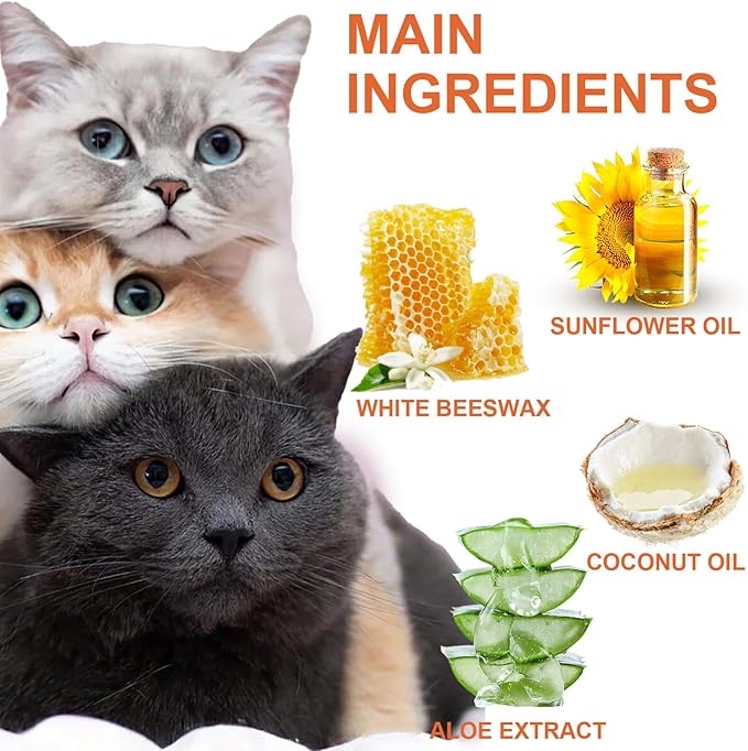 Paw Balm for Dogs Cats, Dog Paw Balm Protection Against Heat All Season, Paw Cream Butter Dogs Cats Soother, Heals, Repairs and Moisturizes Wax for Dry Noses Cracked Rough Paws 2 oz