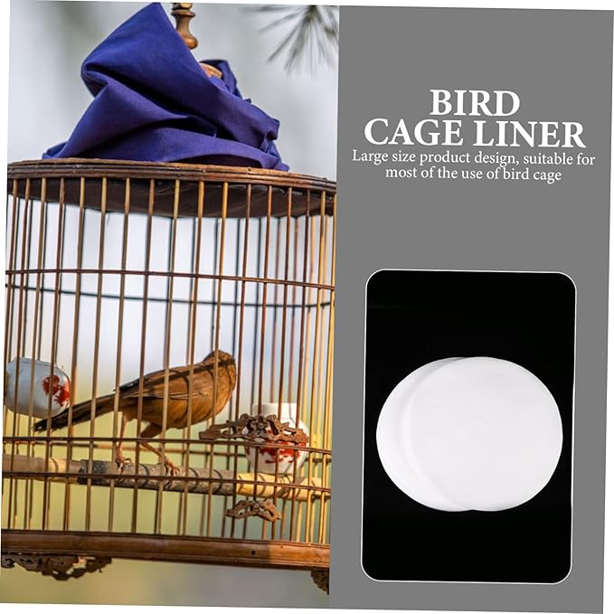 100Sheets Disposable Bird Cage Liner Papers Absorbent Cushions for Parrots Fit for Cages Bird Cage Accessories