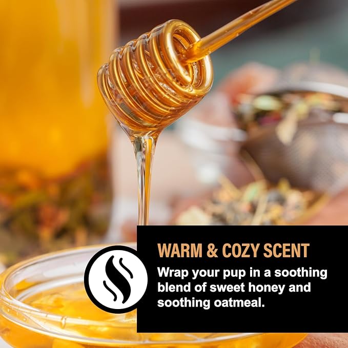 Dog Perfume Spray – Deodorizing Coat Spray for Dogs That Hydrates & Enhances Shine – Dog Cologne & Leave-in Conditioner – Oatmeal Honey 8oz