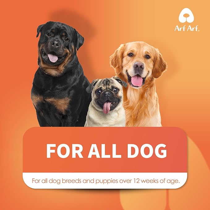 Arf Arf Dog Shampoo Whitening Formula, White - Patented Brightening Formula Removes Yellowing, Mud & Tear Stains-Makes Coat Sparkling White & Soft-Gentle pH Balanced for All Breeds-Fresh Scent-16oz