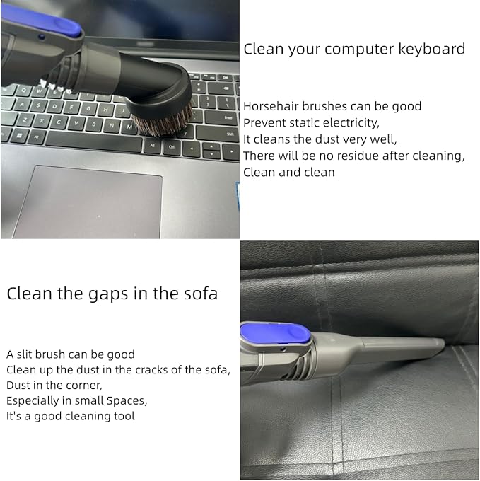 IX141 Pet Cordless Stick Vacuum Replacement Parts Compatible With Shark Pet Cordless Stick IX141 IZ462H IZ483H IZ363HT IZ361H IZ163H IZ362H Crevice Tool Horse Hair Brush Attachment for D-Shaped Vacuum