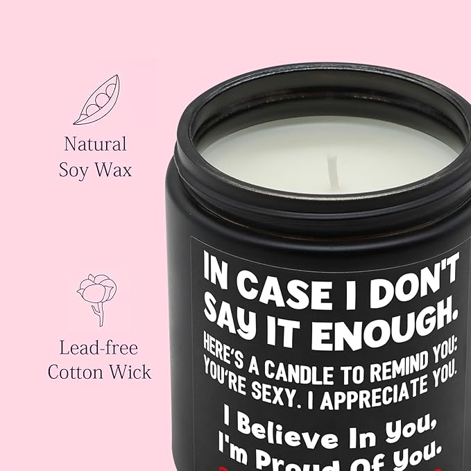 Lihome Gifts for Him - Anniversary Wedding, Birthday, Christmas, Friendship Gifts, Natural Soy Wax Vanilla Coconut Scented Candles(7oz)