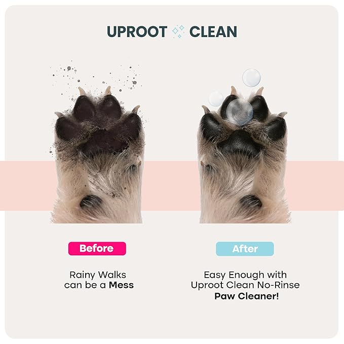 Uproot Clean Dog Paw Cleaner - No-Rinse Paw Cleaner for Dogs - Easy Dog Foot Washer with Bristle Brush - Fragrance-Free Foot Scrubber for Home and On-the-Go - Hypoallergenic & Safe All Dogs