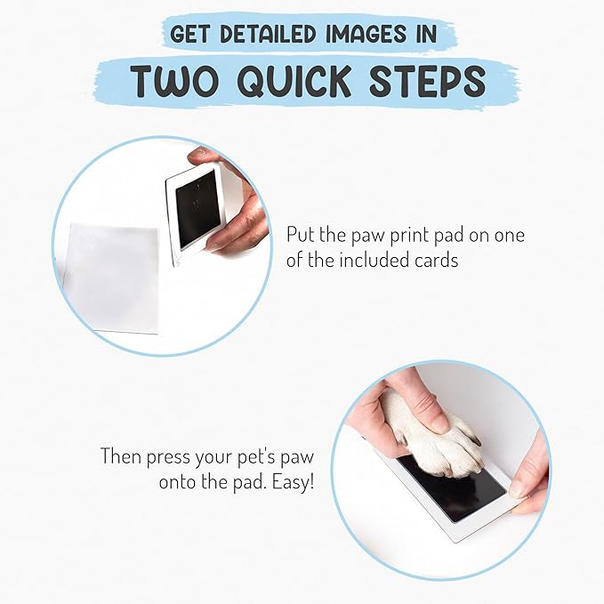 Inkless Paw Print Kit for Dogs | Pet Paw Print Impression Kit | Dog Ink Paw Print Kit | Pet Paw Print Kit | an Easy to Use Paw Print Stamp Pad for Dogs | Contains an Ink Pad for Dog Paw Prints