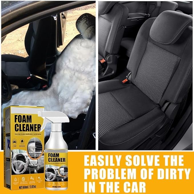 Multi-Purpose Foam Cleaner, 2025 New Multi-Purpose All Around Master Foam Cleaner Spray for Car Interior & Seats (2pcs)