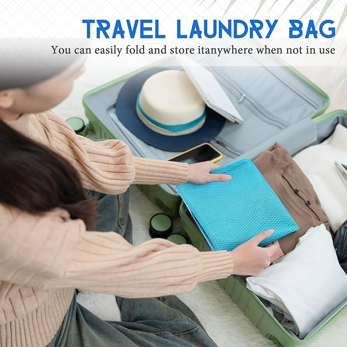 4 Pcs Large Mesh Laundry Bag with Adjustable Drawstring Closure 24 x 36 Inches Travel Laundry Bags for Dirty Clothes Machine Travel Washable College Dorm Sports (Classic)