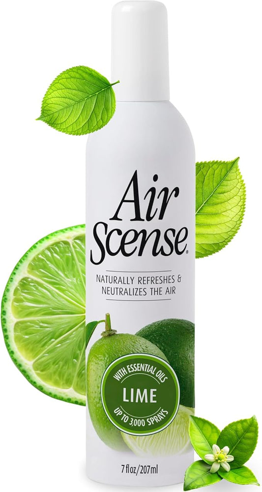 Air Scense Air Freshener Deodorizer Room Spray for Bathroom & Home, Essential Oils, Natural Lime - 7 fl oz (1-Pack)