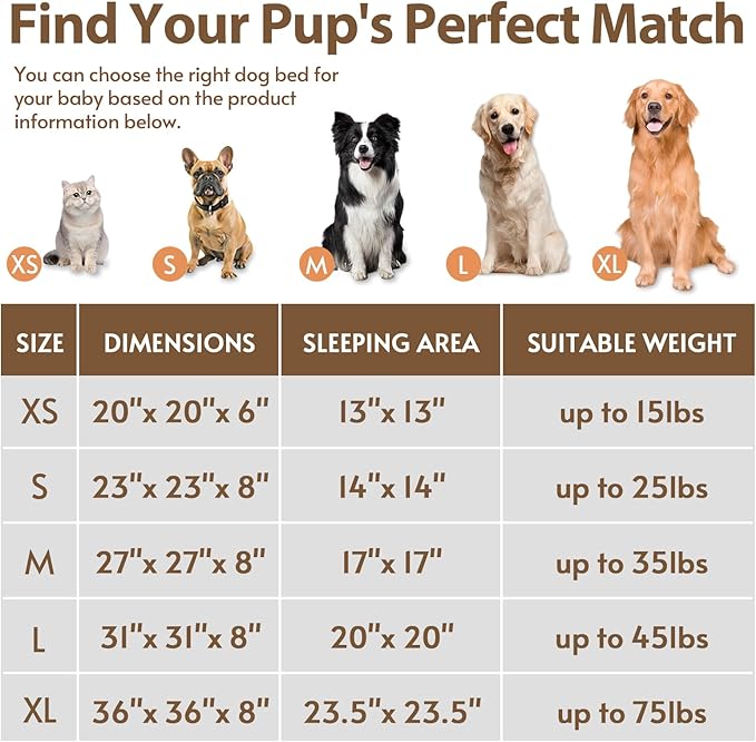 JOLLYVOGUE Small Dog & Cat Beds for Indoor Cats, Donut Cuddler Warming Soft Dog Beds with Anti-Slip Bottom, Round Calming Fluffy Plush Faux Fur Cushion Bed for Medium Dogs (27")