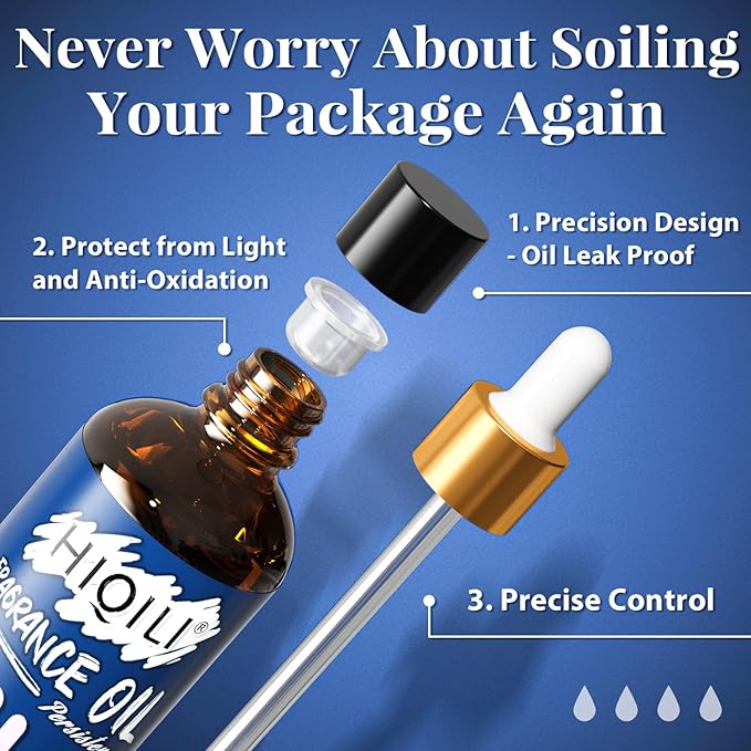 HIQILI Lilac Fragrance Oil for Candle, Soap, Perfume Making, Essential Oil Diffuser Use, Long-Lasting Floral & Soothing Scents - 3.38 Fl Oz