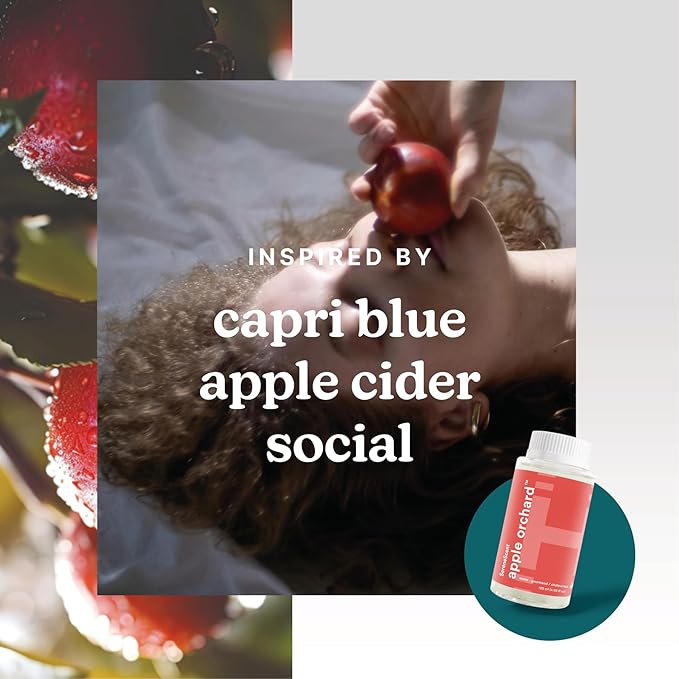 Homedics SereneScent Seasonal Collection Apple Orchard Home Fragrance Oil, 120 ml, for use with Homedics SereneScent Waterless Diffuser (ARMH-970/973), Clean & Natural